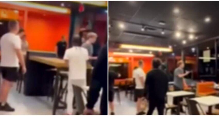 pelea en Burguer King